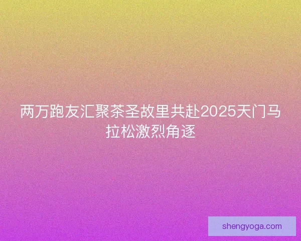 两万跑友汇聚茶圣故里共赴2025天门马拉松激烈角逐